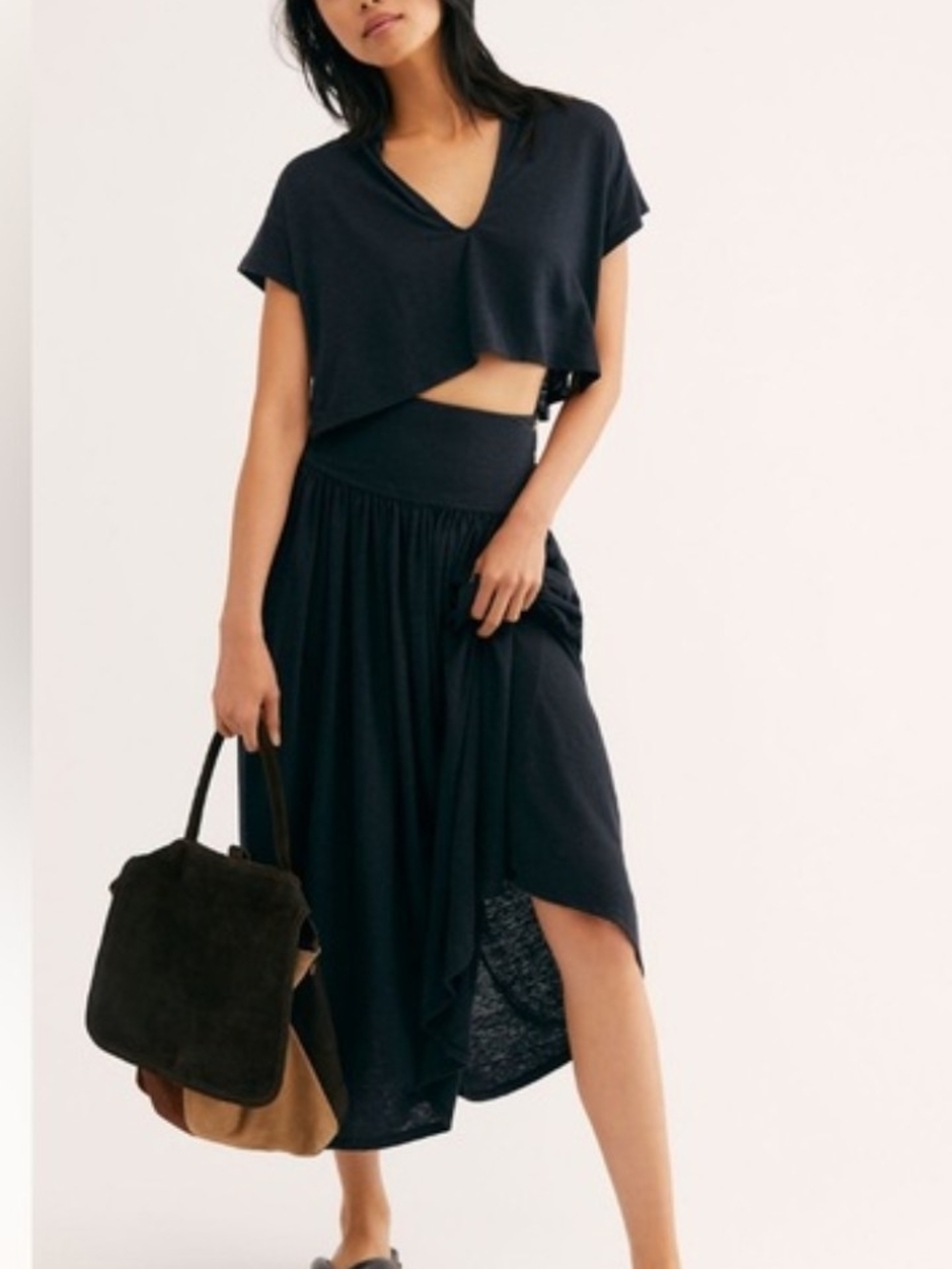 Free People Endless Summer Darcy Set Maxi Skirt & Top M With Pockets